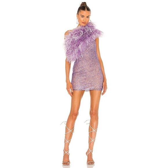 bronx and banco lulu mini dress in lilac L US8 - Picture 4 of 12